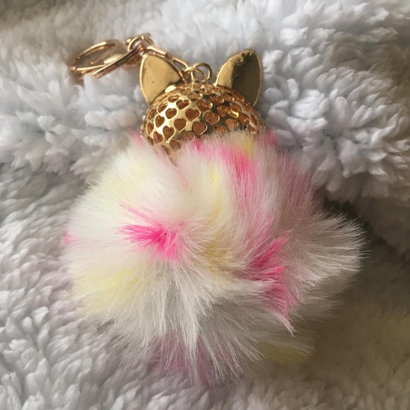 🔹LIMITED EDITION!🔹Neon Fox Pom Pom Keychain - Picture 3 of 3